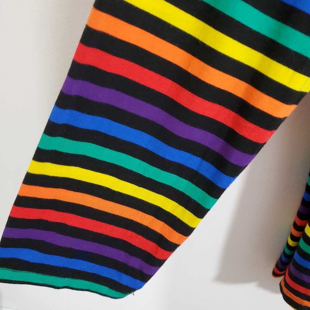 Torrid Women's Rainbow Striped Open Front Draped Cardigan Size 5X (28) - Picture 5 of 9